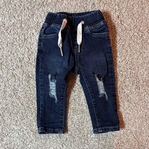 Little Bipsy Dark Blue Distressed Jeans